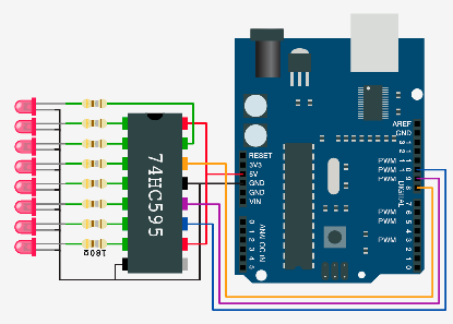 Arduino 74HC595