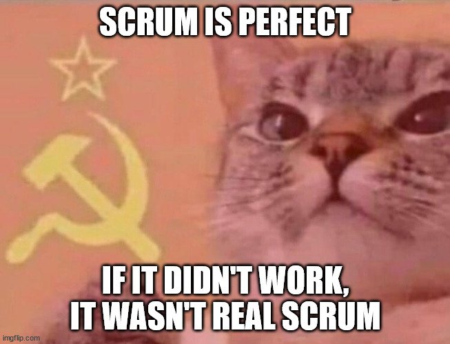 SCRUM is perfect. If it didn't work, it wasn't ream SCRUM